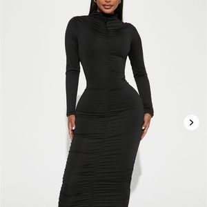 Fashion Nova Ruched Maxi Dress